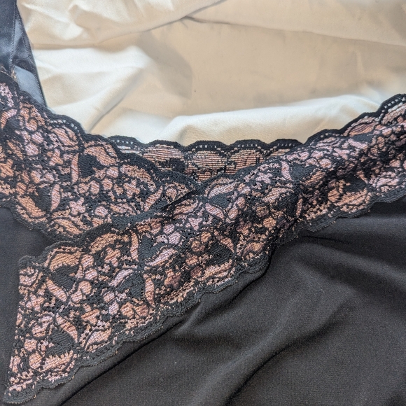 Black and Pink Lace Y2K Camisole - Picture 2 of 3